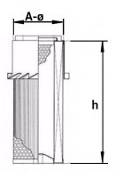Zyklon-Patronenfilter für Leitungseinbau - 25FC-8 - Zyklonfilter 3 Zoll